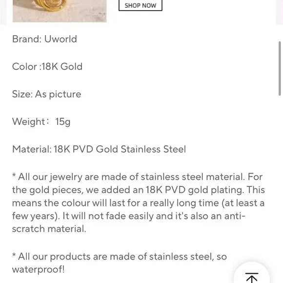 18 K Gold Plated Ring Set - Picture 7 of 12